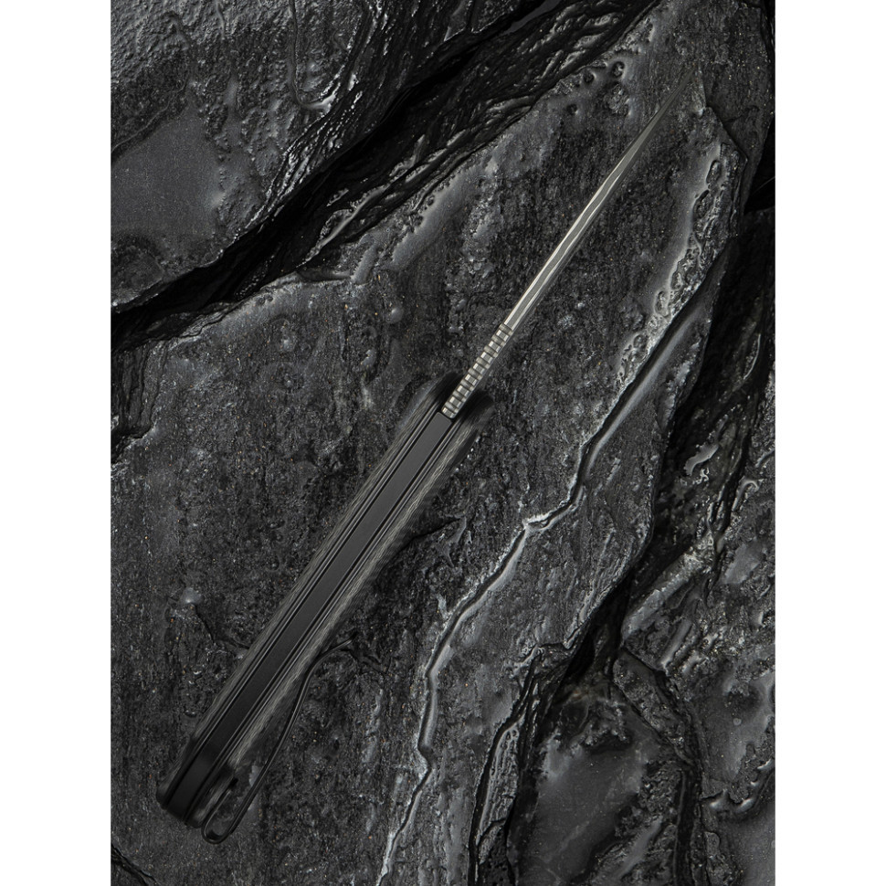 Ніж складаний кишеньковий Civivi Elementum Slip Joint, (7.5 см) Damascus / Carbon Fiber сірий Київ - фото 16