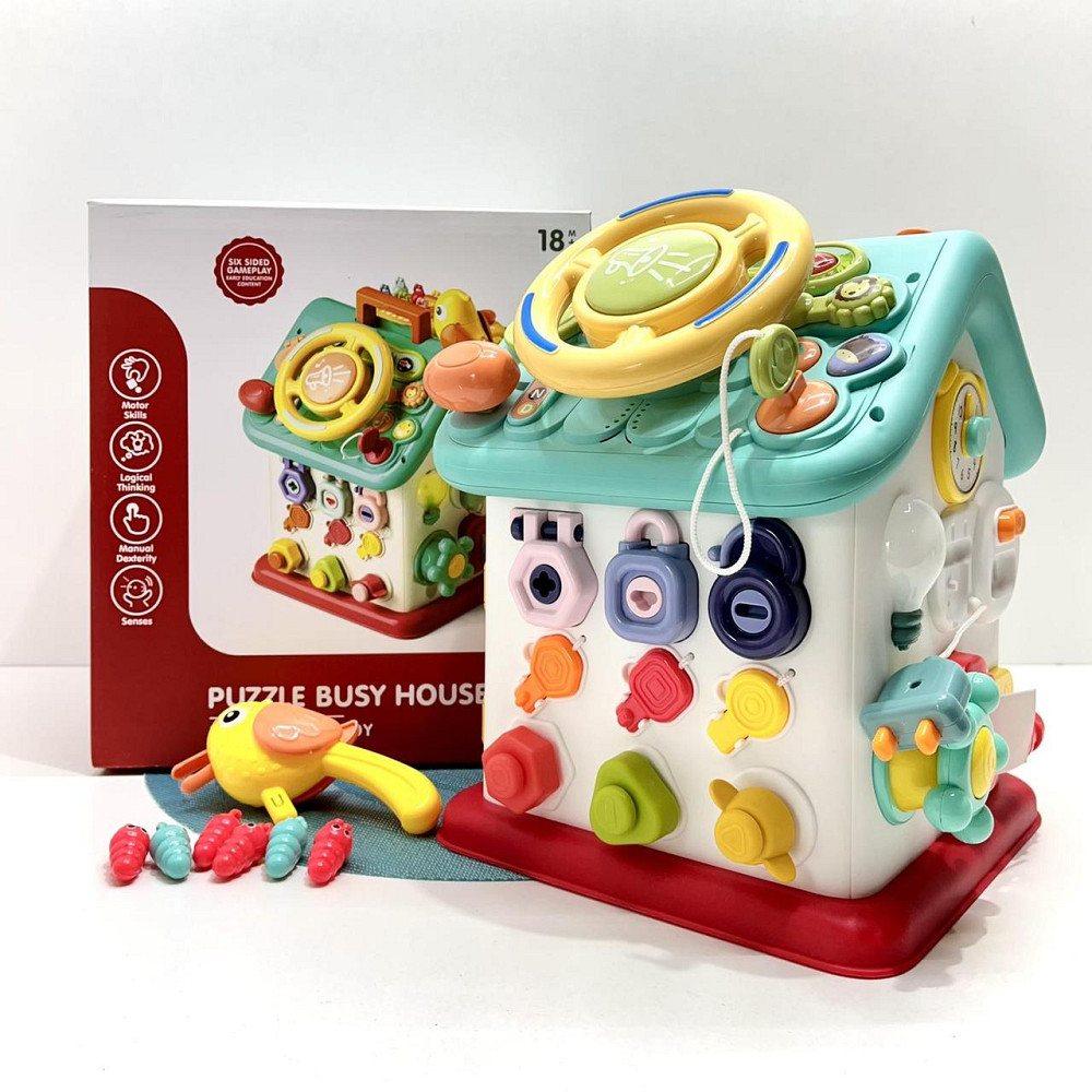 Бізіборд Будиночок розвиваючий з підсвічуванням та музикою для малюків (YL515) Чернігів - фото 3