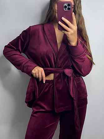 Домашній костюм шаль Бордовий XL Харків