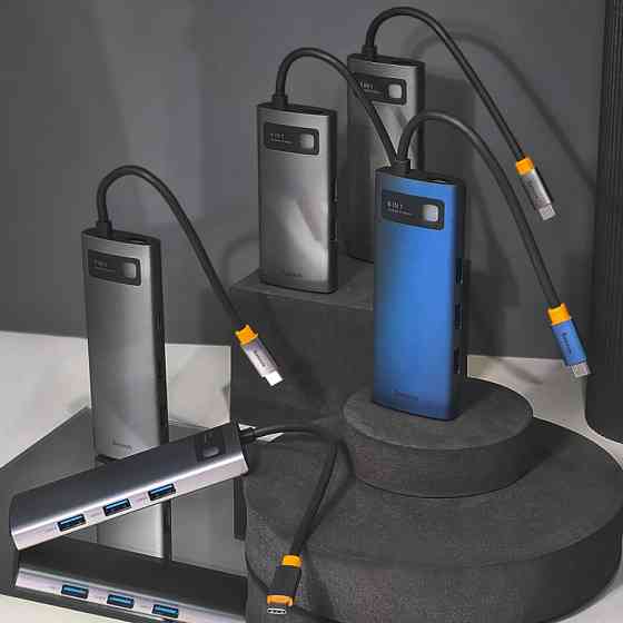USB-Хаб Baseus Metal Gleam Series 6-in-1 Type-C серый Львов