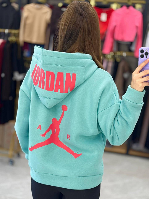 Женская стильная комфортная теплая худая турецкая трехнить на флисе Мятный, 42/44 Одесса - изображение 2