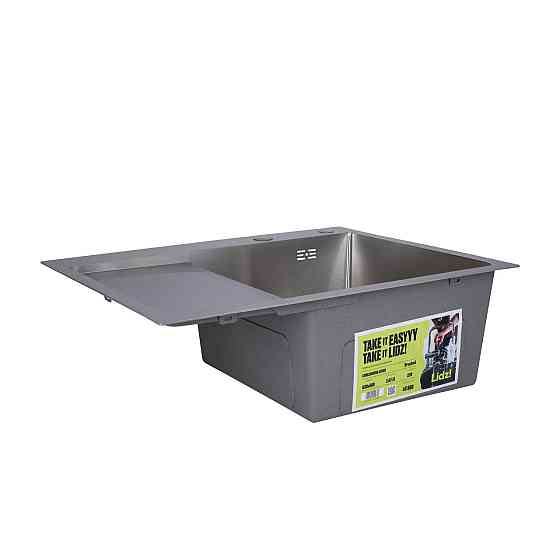 Мийка для кухні інтегрована Lidz Handmade H6350L крило зліва (LDH6350BRUL45588) Brushed Steel 3,0/1,0 мм Київ