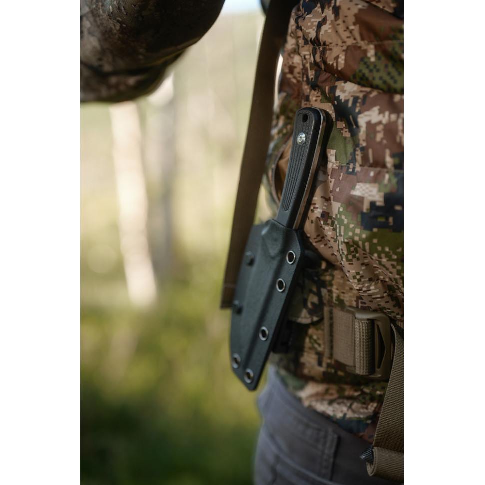 Ніж фіксований туристичний Civivi Carveth (9,1 см) AEB-L / G10 чорний з чохлом Київ - фото 12