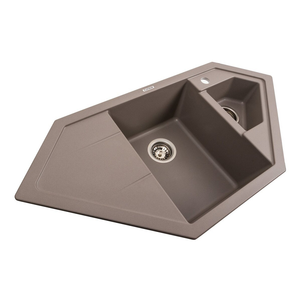 PLATINUM Гранітна мийка для кухні Platinum 9950 PANDORA матова Дюна Київ - фото 2