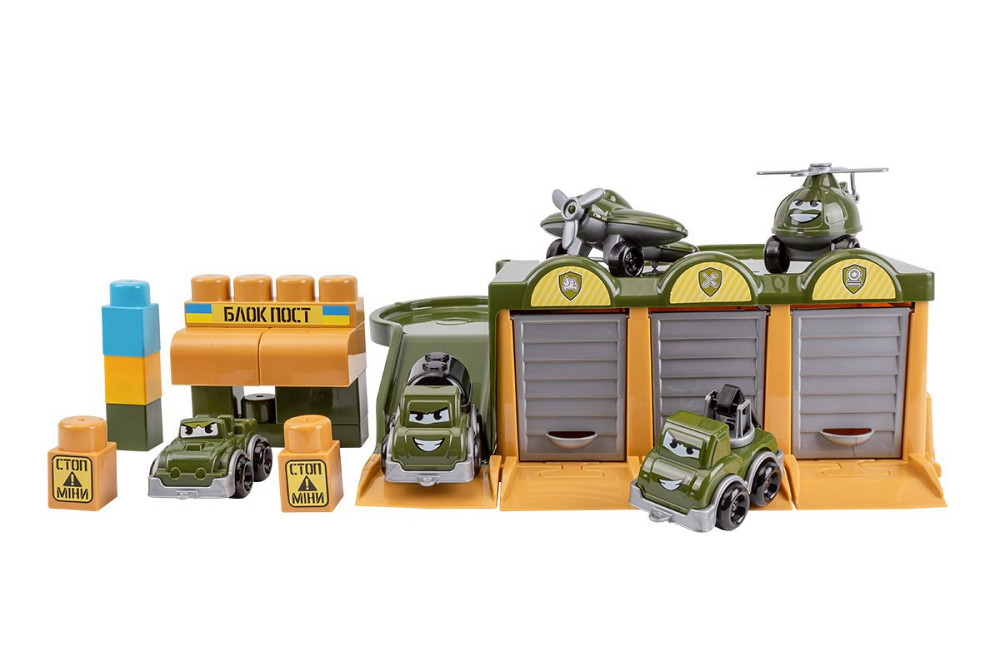 Паркінг дитячий ТехноК Військова База 3 машинки вертоліт та гелікоптер (9277) Чернігів - фото 1