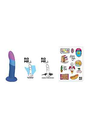 Фаллоимитатор Romp Piccolo для стимуляцим точек P и G, фиолетовый/синий Sex Aura Киев