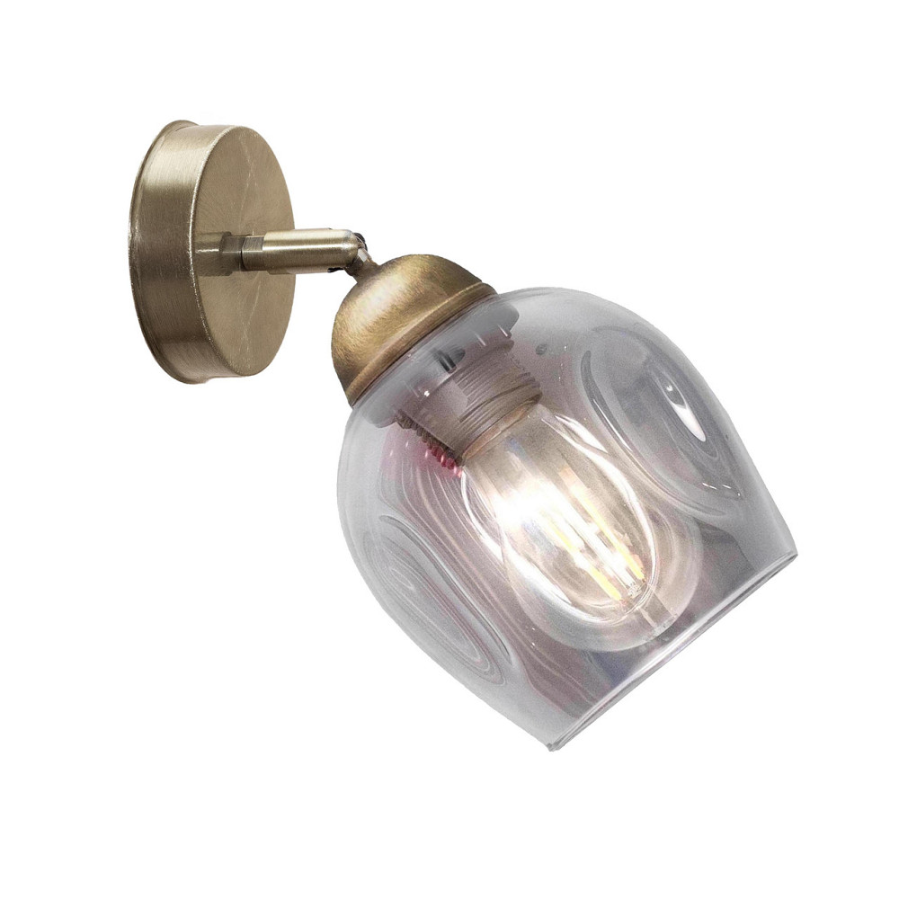 Світильник настінно-стельовий MSK Electric Enigma під одну лампу PL 20241-1 BN бронза Одеса - фото 1