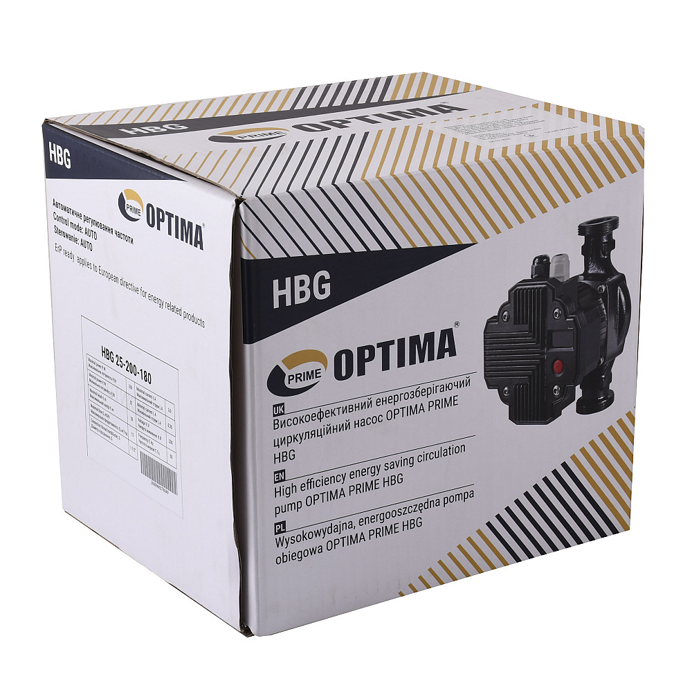 Насос циркуляційний енергоощадний  Optima PRIME HBG 25-160AUTO 180мм Тернопіль - фото 3