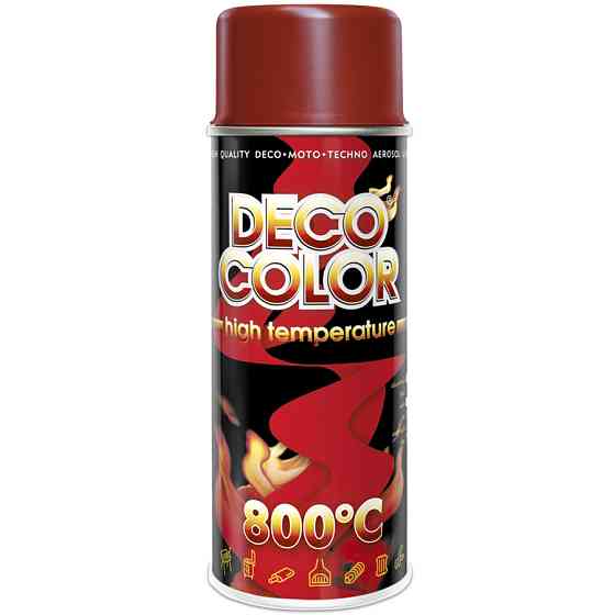 Термостойкая аэрозольная краска DecoColor 800*C, красный, 400мл Киев