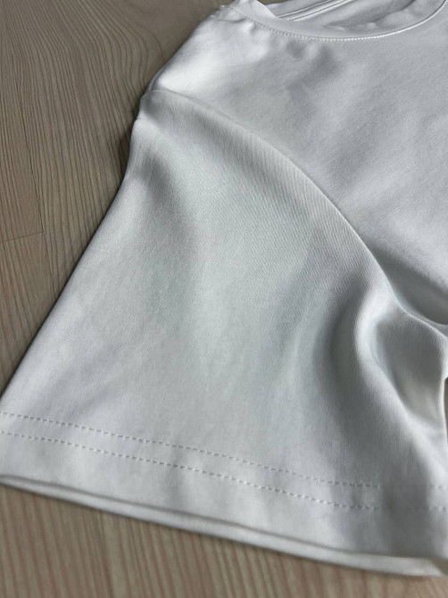 Футболка женская A-N 27040 базовая по фигуре с вышивкой сердце, белый, one size Киев - изображение 15