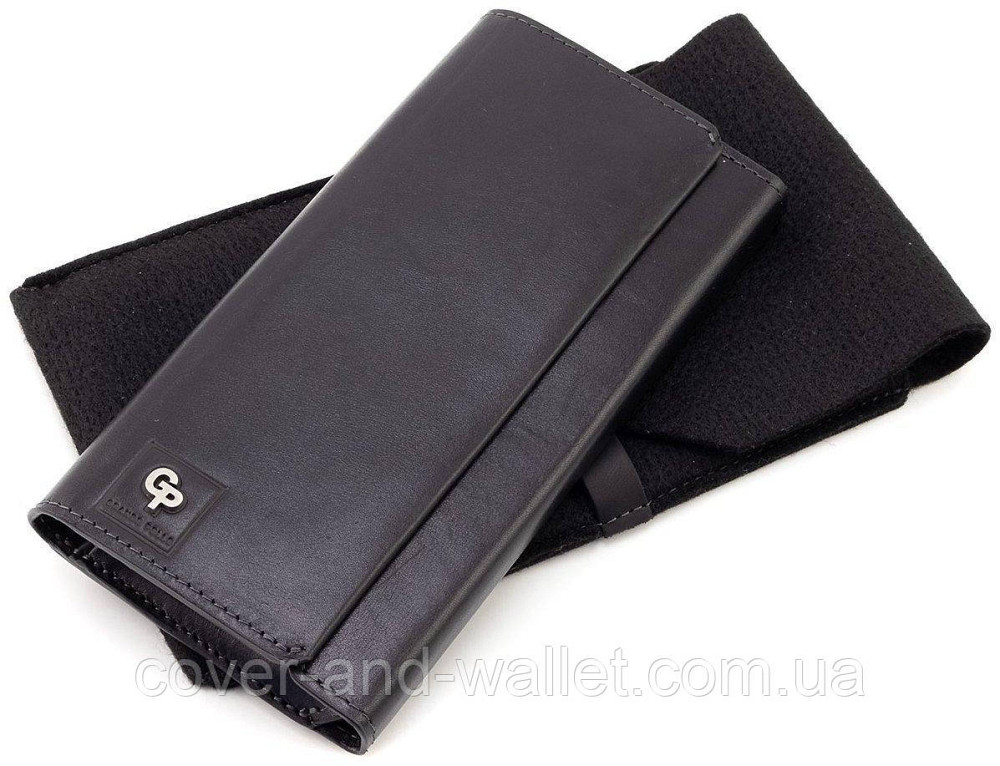 Елітний чоловічий шкіряний гаманець купюрник з відділенням для телефону Grande Pelle 552610 Київ - фото 1