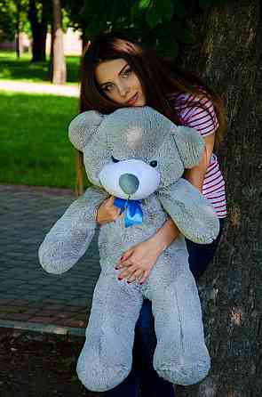М'яка  іграшка подарунок на 8 березня плюшевий ведмедик Рафаель 100 см Сірий Тернопіль