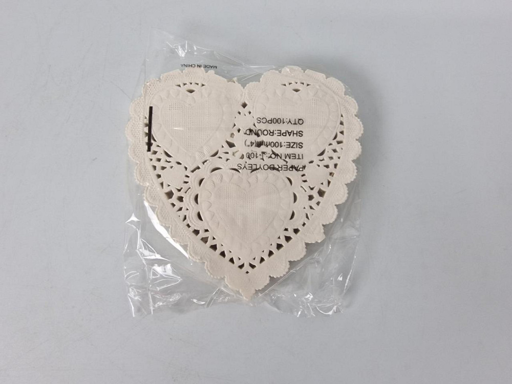 Салфетка ажурная в форме сердца Ф10(100шт) Бежевый (1 пачка) Харьков - изображение 1