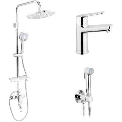 Душовий гарнітур Kroner Armada-C064K + змішувач Hagen-C010 + змішувач Bidet-C082 (CVS30203) Вінниця