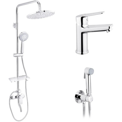 Душевой гарнитур Kroner Armada-C064K + змішувач Hagen-C010 + змішувач Bidet-C082 (CVS30203) Винница - изображение 1