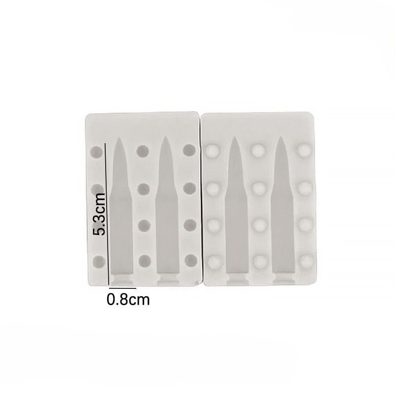 Молд силіконовий Патрони 40 на 60 мм сірий Київ - фото 7