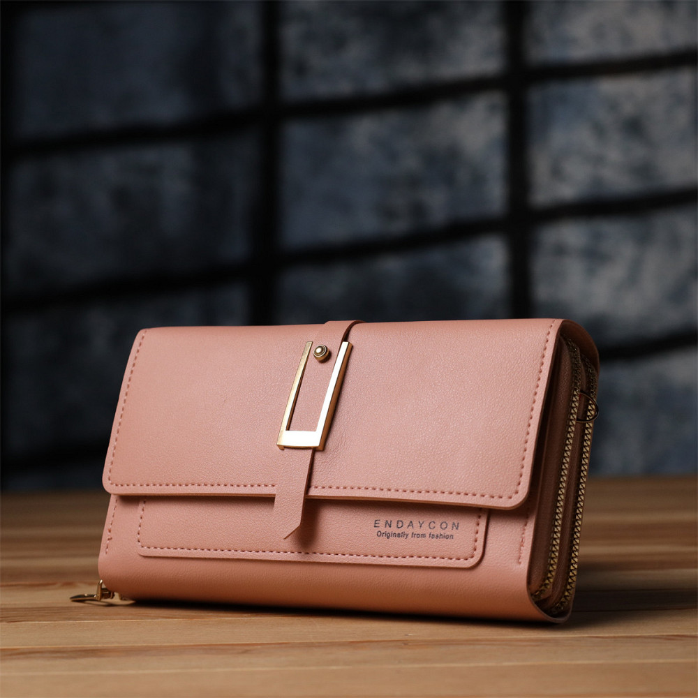 Жіночий клатч на плече з екошкіри Vintage sale_15144 Рожевий Київ - фото 7