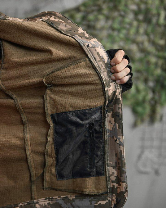 Демисезонный тактический костюм софтшел SATELIT   пиксель НП4883 Одесса - изображение 16