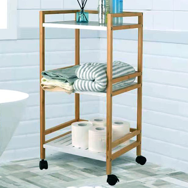 Этажерка для ванной на колёсиках 