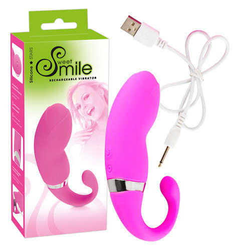 Вибратор с USB зарядкой розовый Sex Aura Киев - изображение 1
