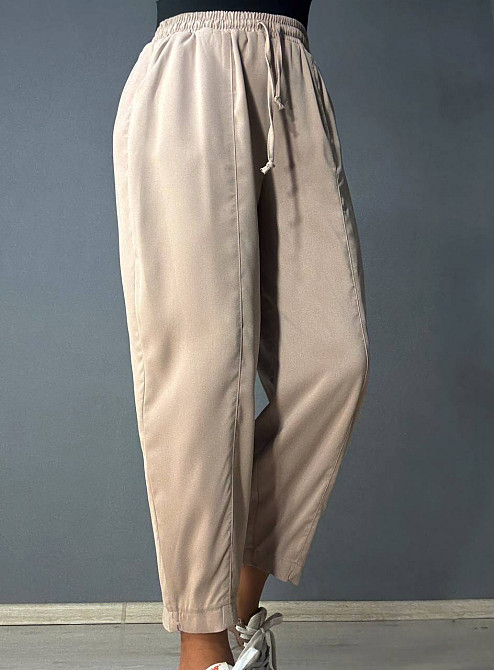 Брюки жіночі Mix Ray 4307 МОМ з резинкою та шнурком на талії, капучино, 2XL Київ - фото 15