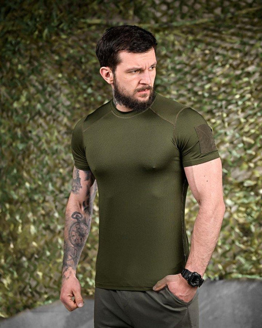 Комплект тактический  футболок олива ДЛ7043 Одесса - изображение 3