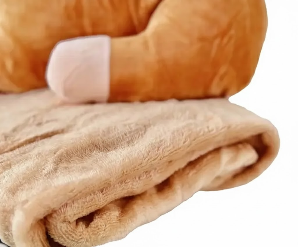 Плед-игрушка подушка 3 в 1 Олень Бемби пледом внутри для детей Коричневый 7419BR Киев - изображение 1