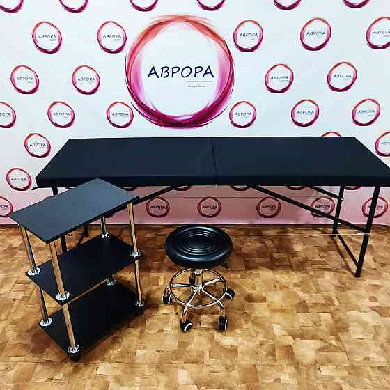 Комплект кушетка Економ Spunbond + візок косметологічний (45х30 см) + стілець майстра без спинки Київ