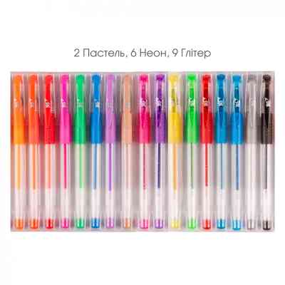 Ручка гелевая Yes набор 17 штук (420434) Винница