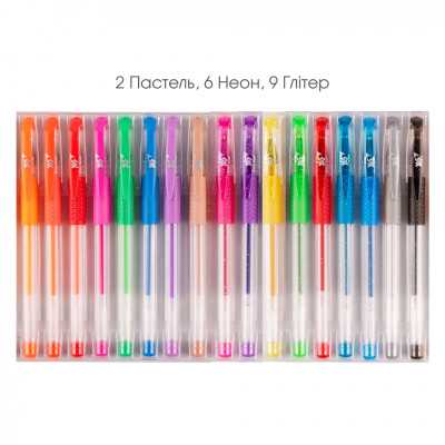 Ручка гелевая Yes набор 17 штук (420434) Винница - изображение 3