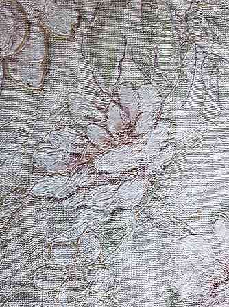 Шпалери метрові вінілові на флізелін Grandeco Poem квіти троянди структурні бордові коричневі на білому Київ