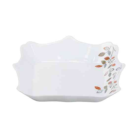 TS Kitchen Столовий сервіз порцелянових квадратних тарілок на 6 персон 24 предмети білий Киев