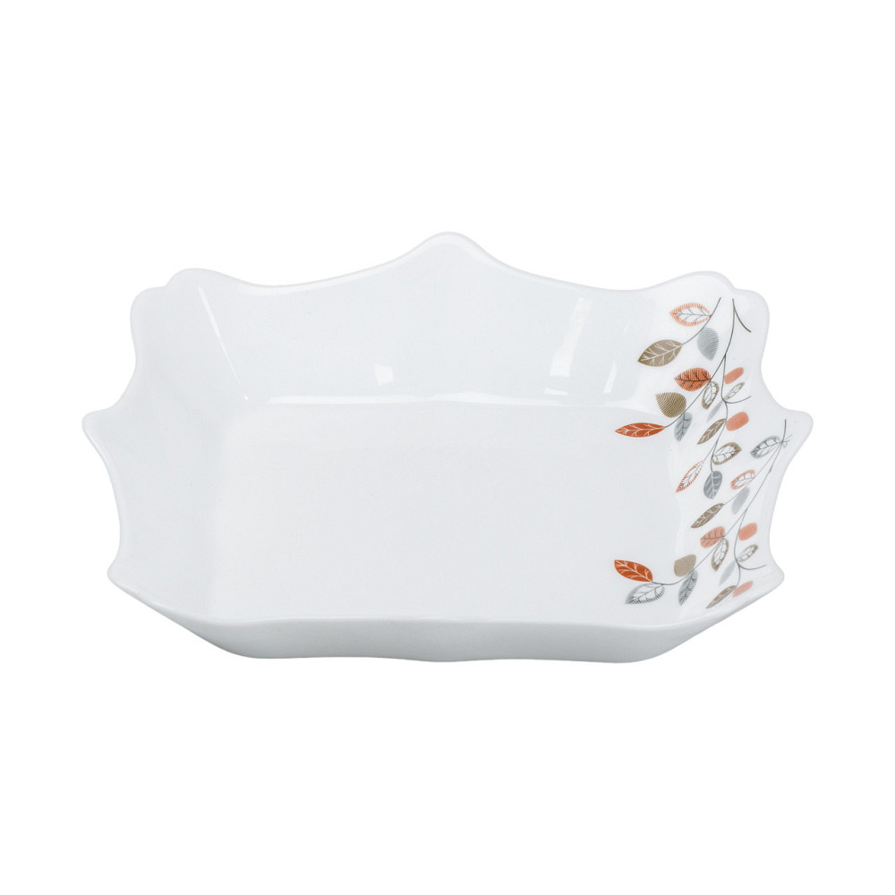 TS Kitchen Столовий сервіз порцелянових квадратних тарілок на 6 персон 24 предмети білий Київ - фото 2