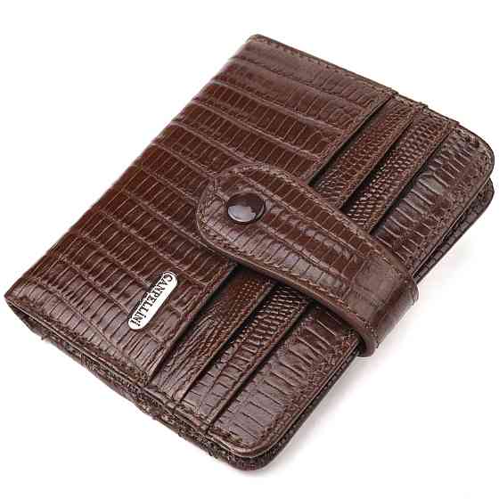 Фактурный кошелек для мужчин из натуральной кожи CANPELLINI 21691 Коричневый Киев