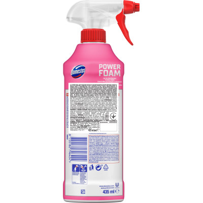Пена для чистки ванн Domestos Power Foam Для чистки унитаза и ванной Цветочная свежесть 435 мл (8720182796424) Винница - изображение 2
