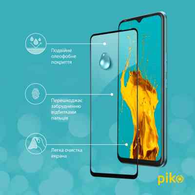 Стекло защитное Piko Full Glue Tecno Spark 8C (1283126542497) Винница