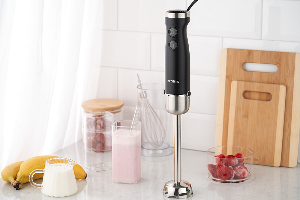 Блендер ARDESTO заглибний 600Вт, чаша-600мл, вінчик для взбивання, чорно-сріблястий Киев - изображение 3