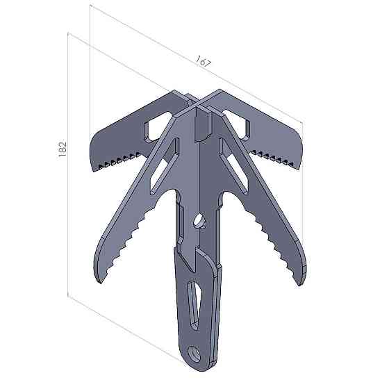 Кішка гак 3 мм для зняття розтяжок евакуації розминання розбірна Одеса