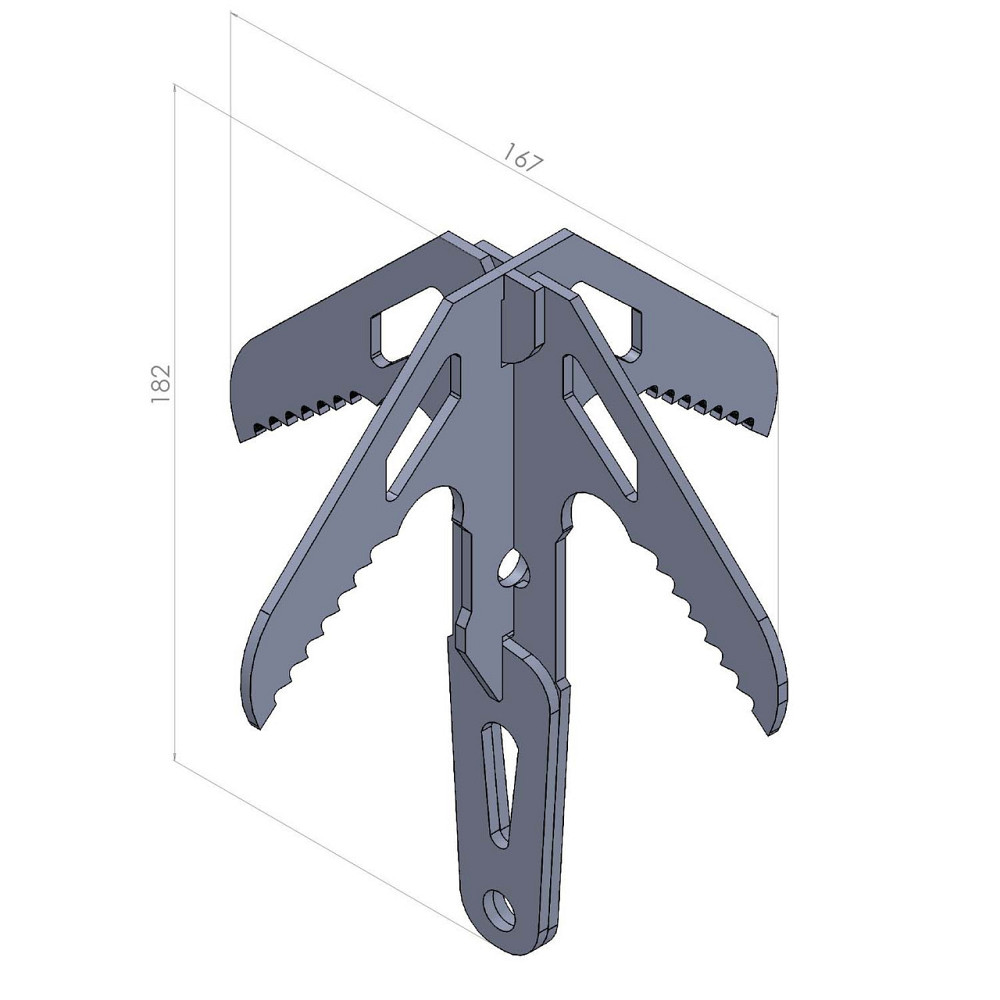 Кішка гак 3 мм для зняття розтяжок евакуації розминання розбірна Одеса - фото 1