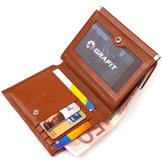 Зручний гаманець для жінок середнього розміру з натуральної шкіри CANPELLINI 21811 Коричневий Київ