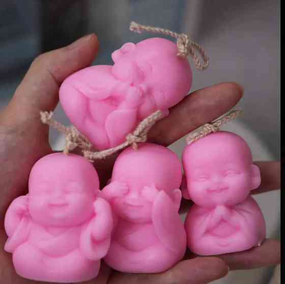 Силіконові форми для свічок «Ченці» – набір для творчості Київ