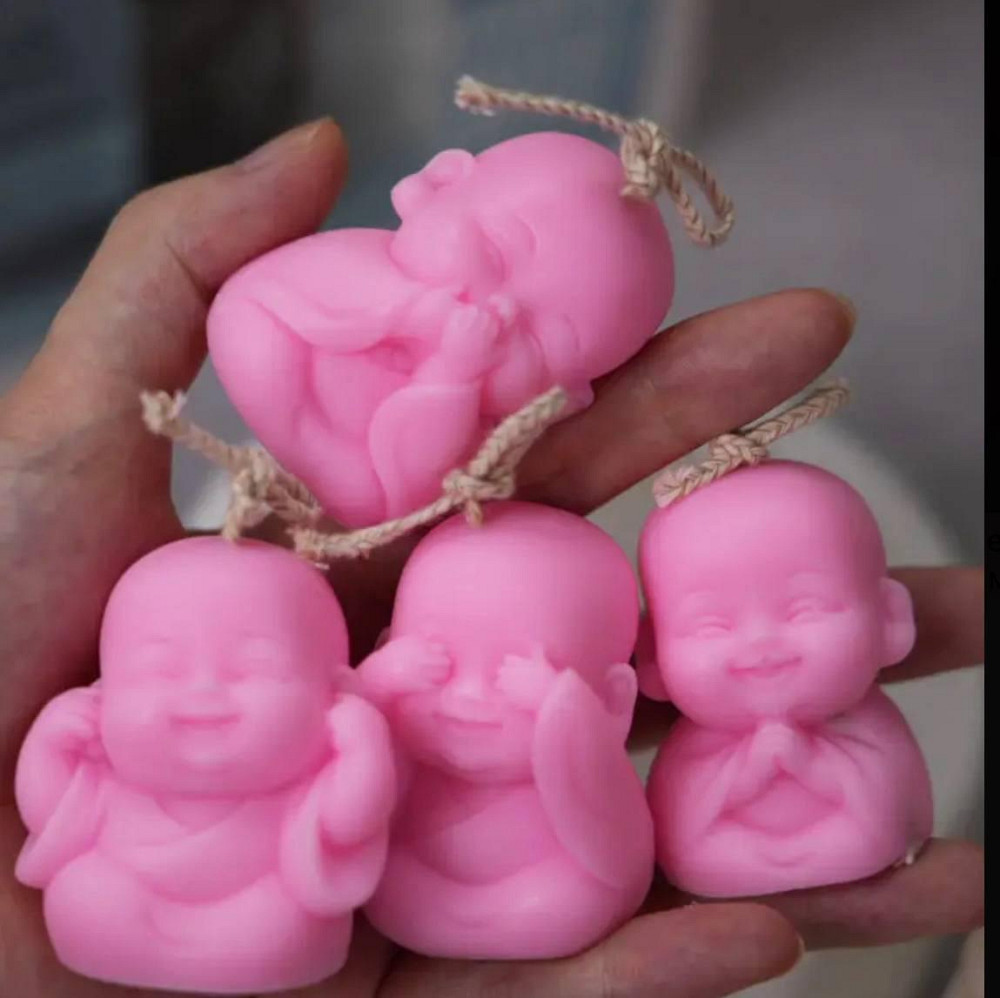 Силіконові форми для свічок «Ченці» – набір для творчості Київ - фото 2