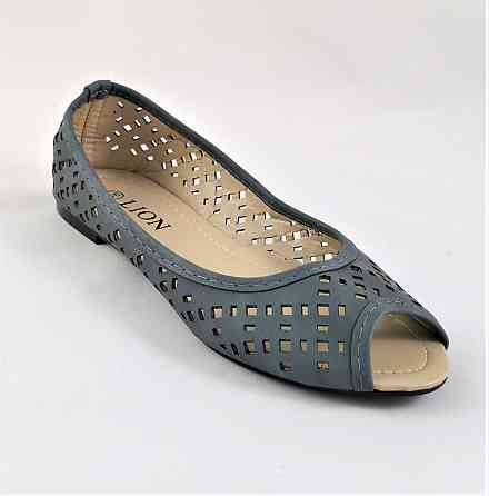 .Жінні Літні Балетки з відкритим Носиком Сірі Мокасини Туфлі (розміри: 36,37,38,39) — 05-3 Дніпро