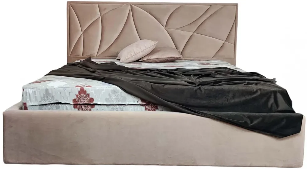 Кровать Двуспальная Aurora Comfort 160 x 190 см Simple С подъемным механизмом и нишей для белья Мокко Киев - изображение 2