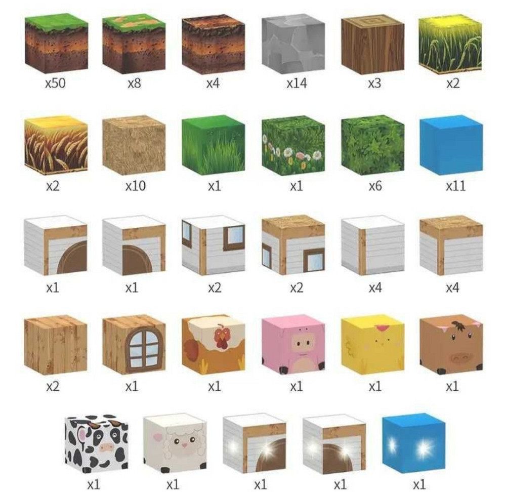 Магнітний конструктор "Ферма Minecraft" 138 деталей | Подарункова коробка | Гра для дітей від 3 років Київ - фото 3