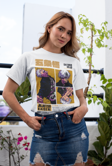 Футболка з аніме принтом Магічна битва оверсайз (S/M/L) Чорний AnimeJ0077 Дніпро - фото 6