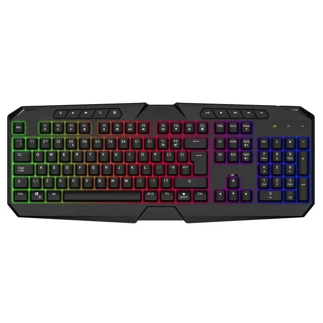 Ігровий набір, клавіатура механічна з мультимедійними клавішами та мишка з підсвічуванням, RGB-підсвічування Одеса - фото 6