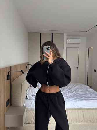 Жіночий теплий стильний костюм двійка турецька трьохнитка на флісі Одеса