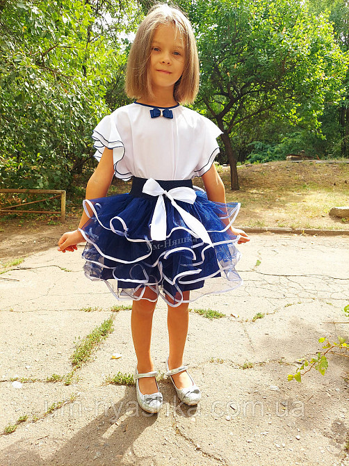 Комплект школьной формы блузка короткий рукав и пышная юбка 116-140 Кривой Рог - изображение 1