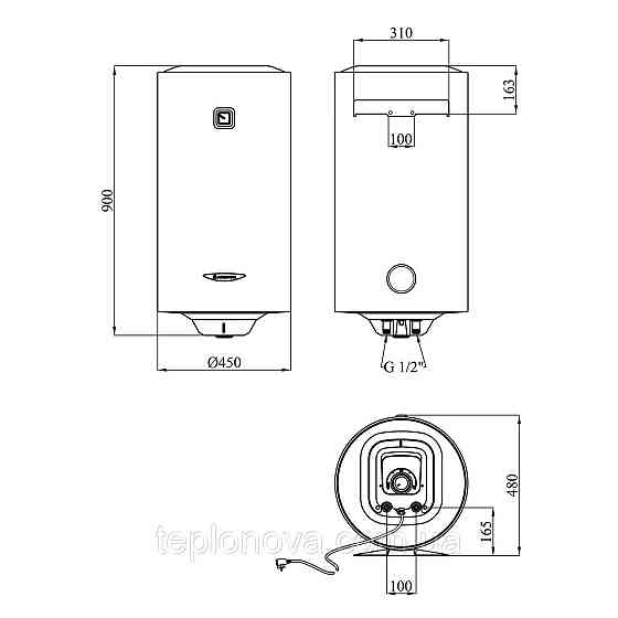 Водонагрівач Ariston PRO1 R 100 V 1,5K PL DRY з сухим ТЕНом 3201452 Чернівці